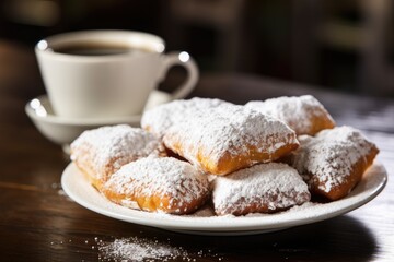 New Orleans Beignets. Mardi Gras food