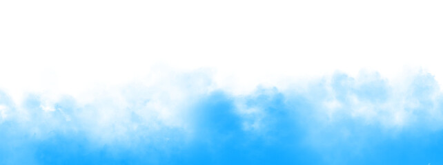 Light Blue Color Vector isolated smoke PNG. Steam explosion special effect. Effective texture of steam, smoke, fog, clouds, Background of smoke vape