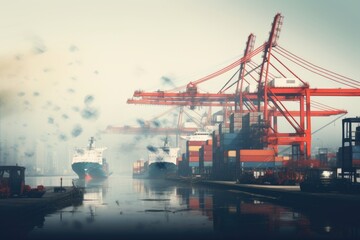Fototapeta premium Port background