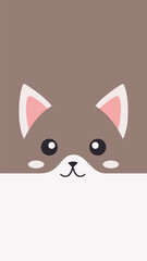 Cute cat. Poster for baby room. Childish print for nursery.