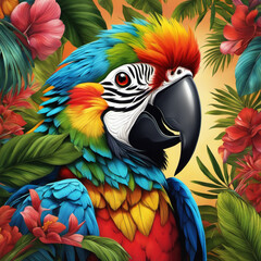 blue and yellow macaw, generative i.a