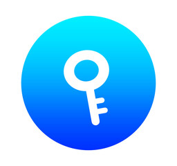 青いグラデーションの鍵マーク