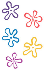 Flowers flat illustration isolated on white background 