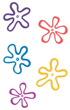 Flowers flat illustration isolated on white background 