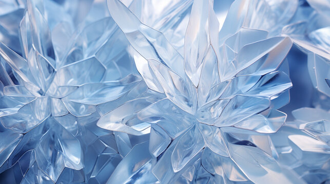 blue ice crystals background