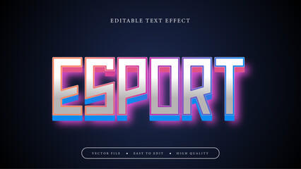 Black purple esports, editable text effect	