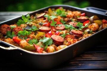 Sheet Pan Jambalaya. Mardi Gras Food