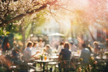 Spring garden party background