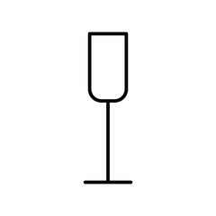 champagne glass line icon