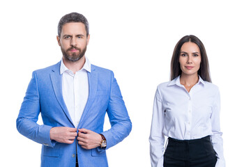 businesspeople business colleague or coworkers working together at business meeting isolated on white