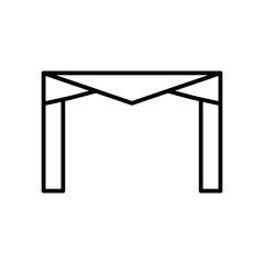 tablecloth line icon