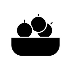 fruit bowl glyph icon