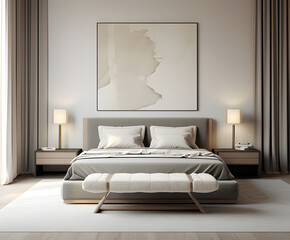 luxury comfortable bedroom  ai generative