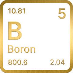 Golden 5. Boron (B) Periodic table of the chemical elements