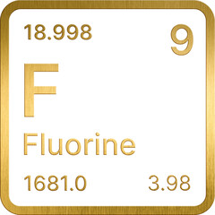 Golden 9. Fluorine (F) Periodic table of the chemical elements