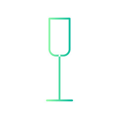 champagne glass gradient icon