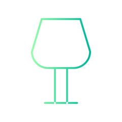 cognac glass gradient icon