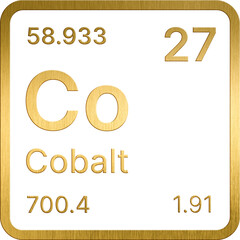 Golden 27. Cobalt (Co) Periodic table of the chemical elements
