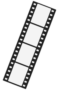Film strip line icon simple design. Vector blank film strip