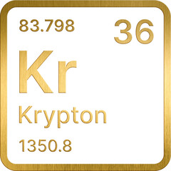 Golden 36. Krypton (Kr) Periodic table of the chemical elements