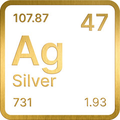 Golden 47. Silver (Ag) Periodic table of the chemical elements