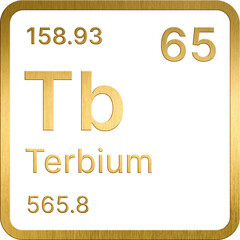 Golden 65. Terbium (Tb) Periodic table of the chemical elements