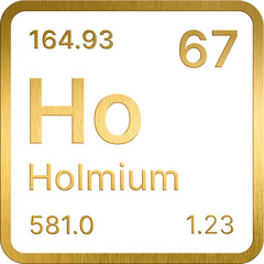 Golden 67. Holmium (Ho) Periodic table of the chemical elements
