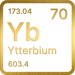 Golden 70. Ytterbium (Yb) Periodic table of the chemical elements