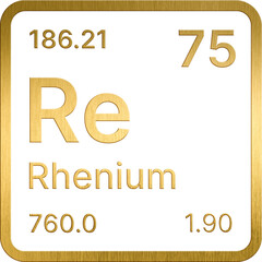 Golden 75. Rhenium (Re) Periodic table of the chemical elements