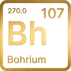 Golden 107. Bohrium (Bh) Periodic table of the chemical elements