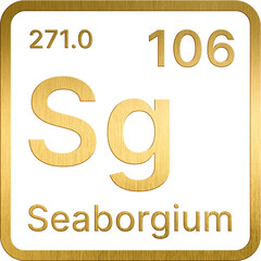 Golden 106. Seaborgium (Sg) Periodic table of the chemical elements