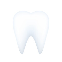 Tooth human internal organ anatomy model isolated on a white background. Medicine and science concept. 3D icon vector illustration. For advertisements about health care.