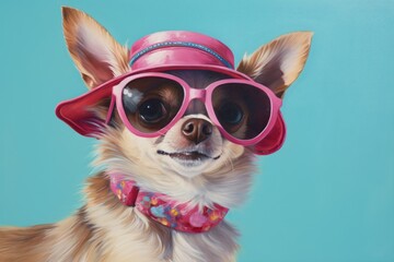 Stylish Chihuahua Ready for Summer Fun