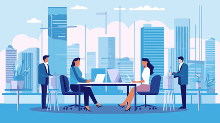 Obraz premium Concept vector illustration of business situation.