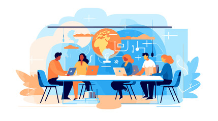 Concept vector illustration of business situation.