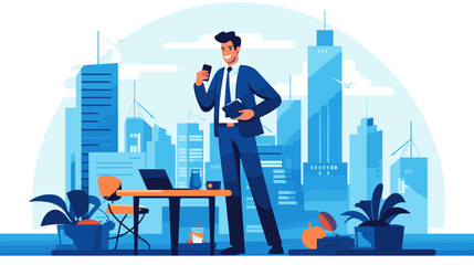 Concept vector illustration of business situation.
