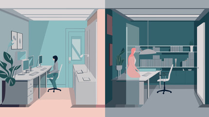 Concept vector illustration of business situation.