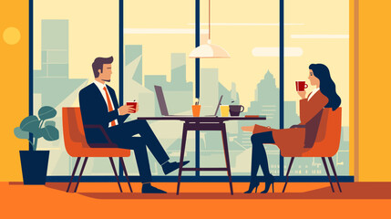 Concept vector illustration of business situation.