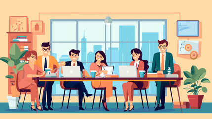 Concept vector illustration of business situation.