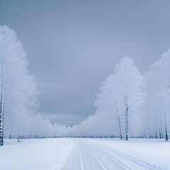 a beautiful winter scene,Generative ai, 생성형, 인공지능