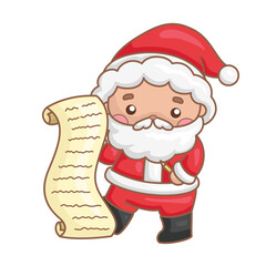Santa Claus Character Christmas Decorated Cartoon Illustration Vector Clipart Sticker