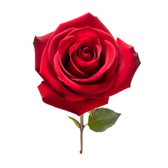 red rose isolated on white