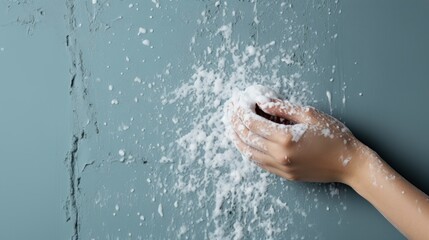 Photo Image Throwing Snow Hit Wall , Wallpaper Pictures, Background Hd