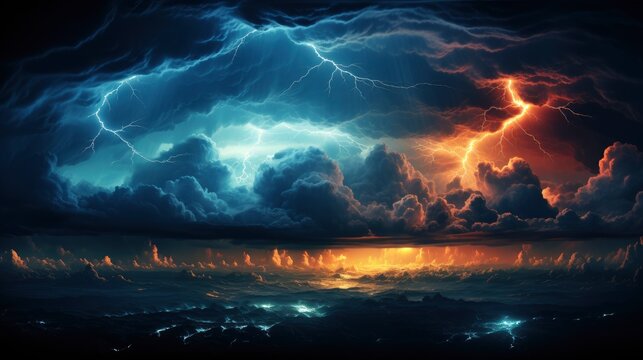 Dramatic Background Night Sky Thunderstorm , Wallpaper Pictures, Background Hd