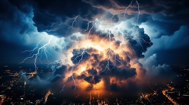 Dramatic Background Night Sky Thunderstorm , Wallpaper Pictures, Background Hd