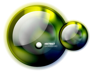 Abstract Glass Circle Banner Template