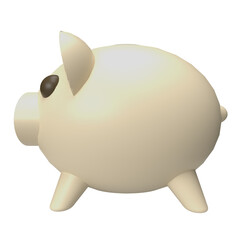 The Piggy Bank and House for earn or saving money concept 3d rendering