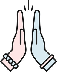 High five illustration