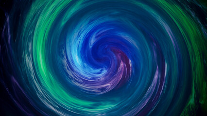 Smoke swirl background. Time portal. Blue green purple fog mix whirl magic vortex circle hypnotic...