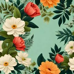  seamless floral pattern generative AI © 현정 김